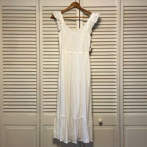 White cotton midi/maxi dress